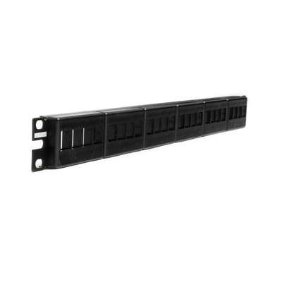 Panel de Parcheo Modular / 24 Puertos / 1UR / Acero Inoxidable / 19′ EIA / 1.72′ Altura