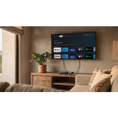 Decodificador Android TV / 4Kp60 HDR / Wi-Fi Dual Banda / Bluetooth 5.0 / HDMI 2.1