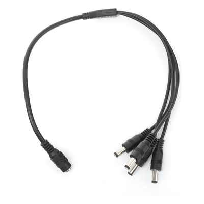 Cable Divisor de Energía DC / Jack Hembra 3.5 mm a 4 Macho / 22AWG / 1-24 VCC / 5A a 12VCC / 19 cm