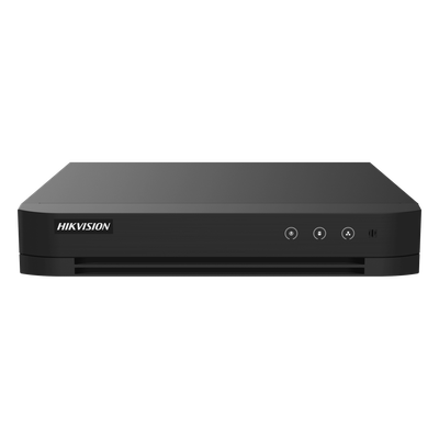 DVR Pentahíbrido / 8 Canales TURBOHD + 8 Canales IP / 8 Megapixel (4K) / Audio Bidireccional / AcuSense / H.265+ / 1 Bahía HDD