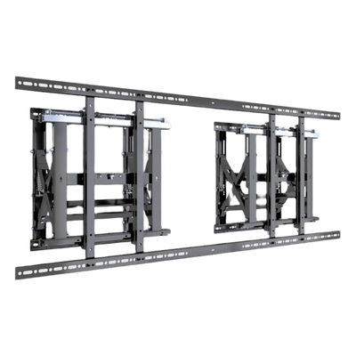 Soporte Modular para Pantallas / Altura Ajustable 200 a 1600 mm (7.9 a 63.0 in) / Ancho 600 mm (23.6 in) / Profundidad Ajustable 134 a 300 mm (5.3 a 11.8 in) / Montaje Horizontal y Vertical / Acero 10.2 mm