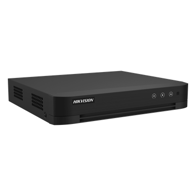 DVR Pentahíbrido / 8 Canales TURBOHD + 8 Canales IP / 8 Megapixel (4K) / Audio Bidireccional / AcuSense / H.265+ / 1 Bahía HDD