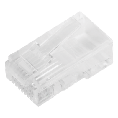 Bote de 100 Conectores RJ45 Cat5e / Sin Blindaje / Chapado Oro 30 Micras / 24 AWG