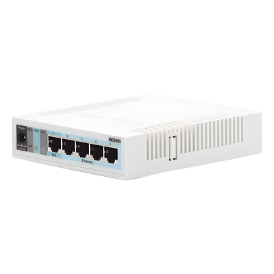 Switch SOHO / 5 Puertos Gigabit / 1 Puerto SFP / PoE Pasivo / SwOS