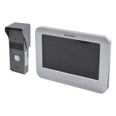 Kit de Videoportero Analógico / Pantalla LCD 7″ / Resolución 800×400 / Cámara Pinhole 720×576 @ 30 fps / Ángulo 98° / IP65 / Expandible 3 Monitores y 2 Frentes de Calle