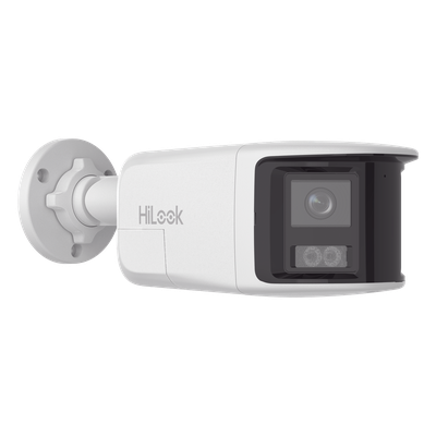 Cámara Bala IP / 8 Megapixel / Imagen Panorámica 180° / Dual Light 30 m (98.4 ft) / PoE / Audio Bidireccional / IP67