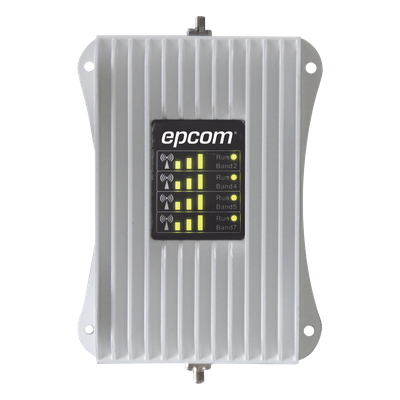 Amplificador de Señal Celular para Vehículo / Cuatribanda 850/1900/1700/2100/2500/2600 MHz / Ganancia 50 dB / Multioperador y Multidispositivo / 12 VCC