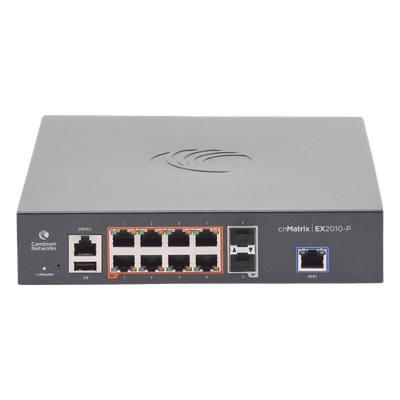 Switch Capa 3 / 10 Puertos / 8 PoE Gigabit 802.3af/at / 2 SFP / 20 Gbps Rendimiento / Administración en la Nube