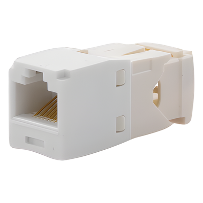 Conector Jack RJ45 / Categoría 6 / 8 Posiciones 8 Cables / Estilo TG / Sin Herramienta Impacto / Color Blanco