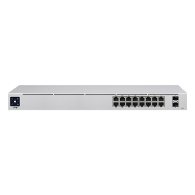 Switch PoE Administrable / 16 Puertos Gigabit / 8 Puertos PoE 802.3af/at / 2 SFP 1G / 42W