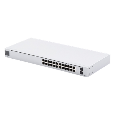Switch Capa 2 / 24 Puertos Gigabit / 2 SFP 1G / Sin Ventiladores / Pantalla Informativa / 17.42 x 7.87 x 1.72′