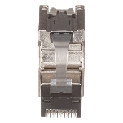 Plug RJ45 Blindado / Terminación en Campo / Cat5e/Cat6/Cat6A / 22-26 AWG / -40 a 85°C / Color Plata