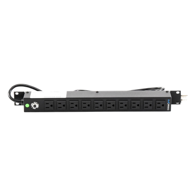 PDU Horizontal / 10 Contactos NEMA 5-15R / 15A / Rack 19″ 1U / Cable 2.5 m (8.2 ft)